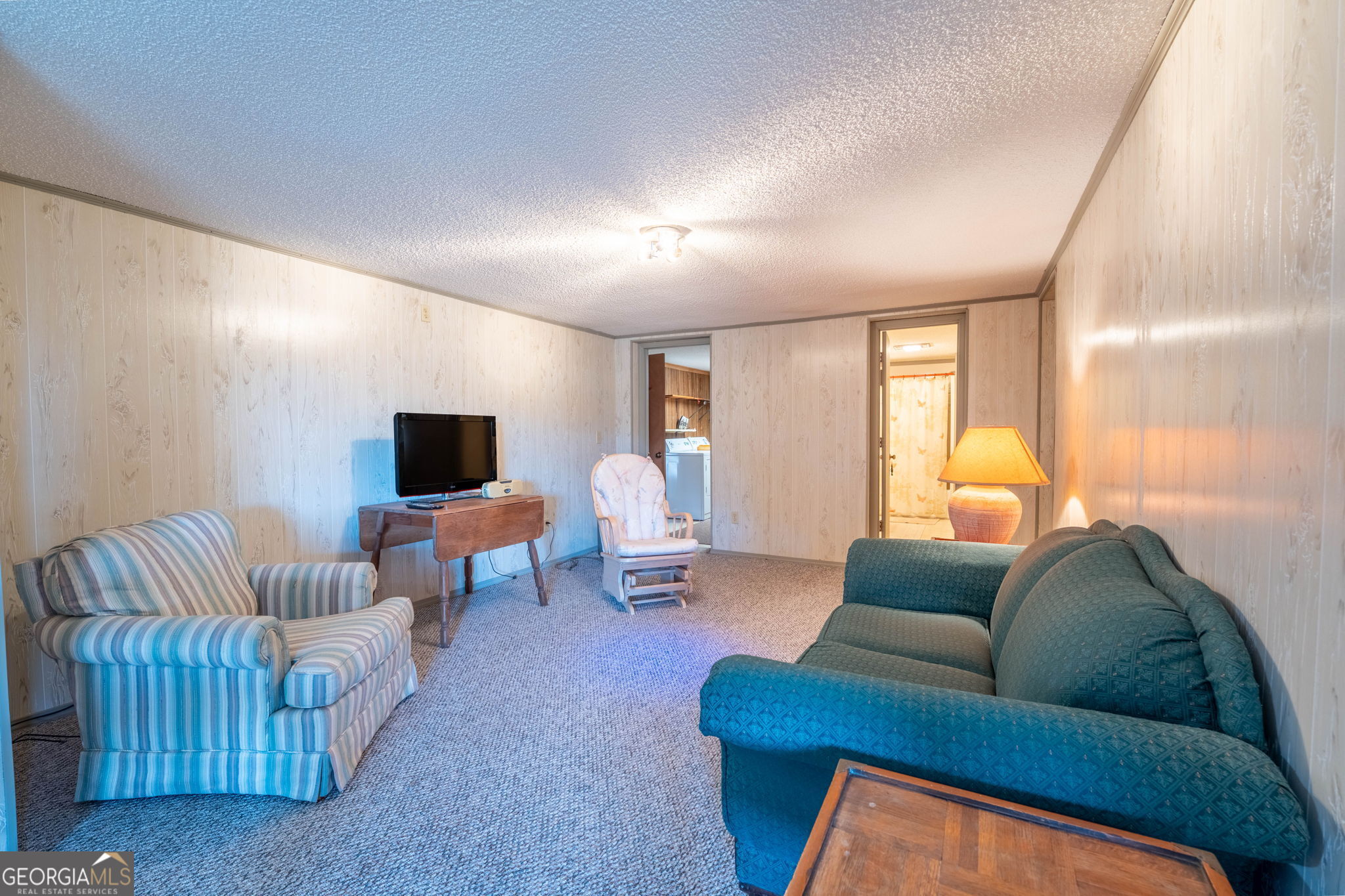 375 Western Way Rabun Gap, GA 30568 - Photo 42 of 51 a living room with furniture and a flat screen tv