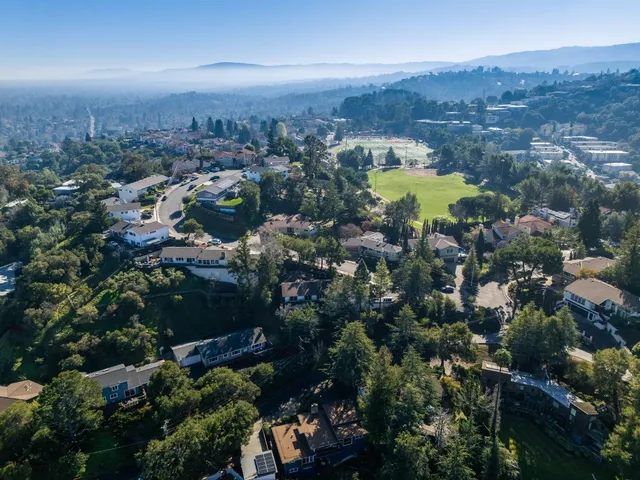 an aerial view of multiple house