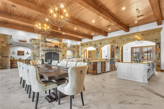 a kitchen with a sink and a stove