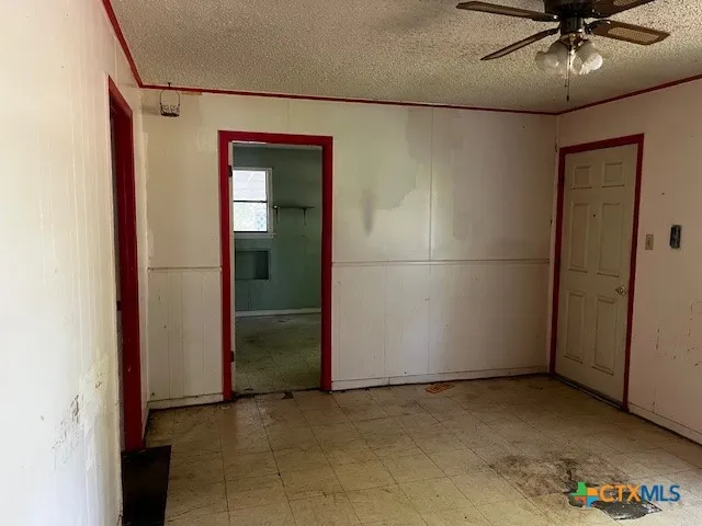 an empty room with a window