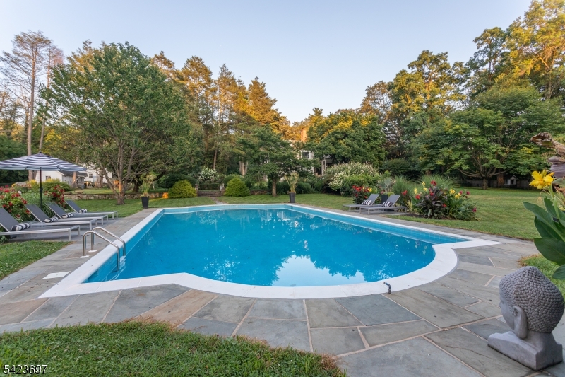 45 Village Road New Vernon, NJ 07976 - Photo 36 of 49 a view of outdoor space yard swimming pool and patio