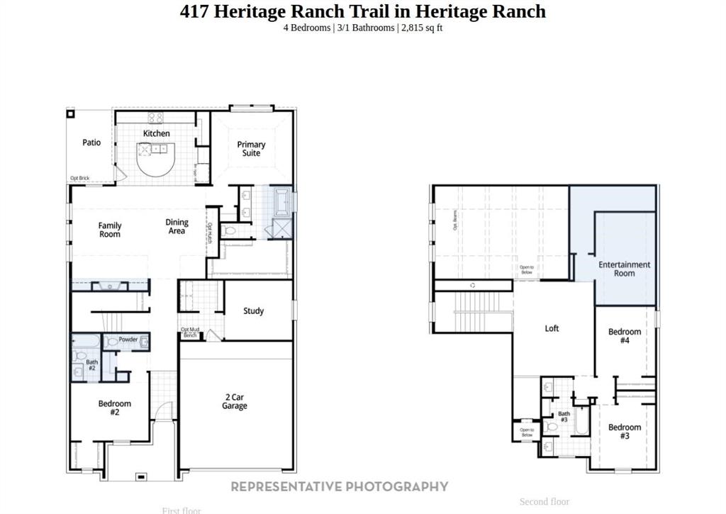 417 Heritage Rnch Trail Sherman, TX 75092 - Photo 13 of 13 a picture of a floor plan