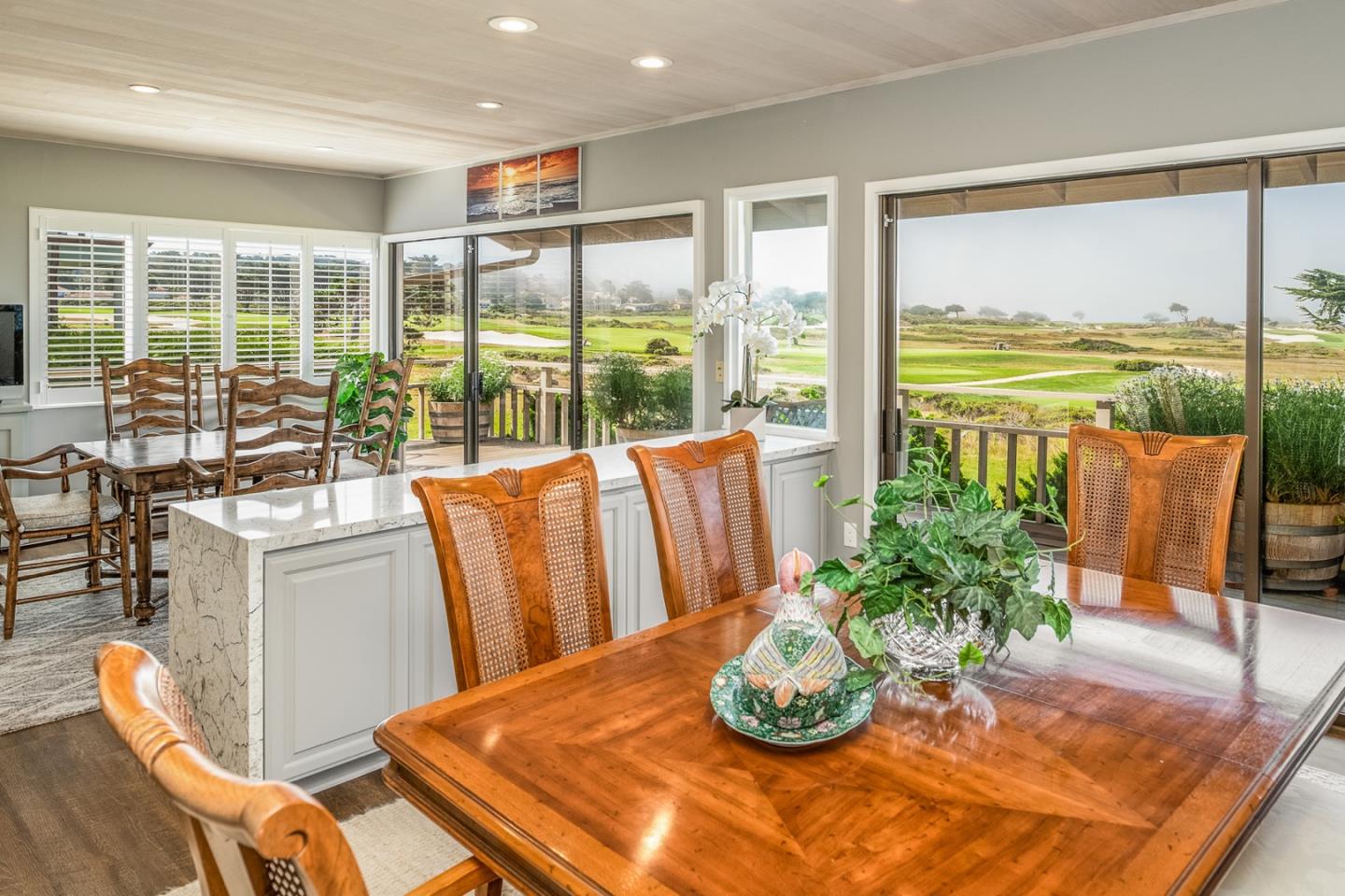 1020 Rodeo Road Pebble Beach, CA 93953 - Photo 16 of 38 a view of a dining room with furniture window and outside view