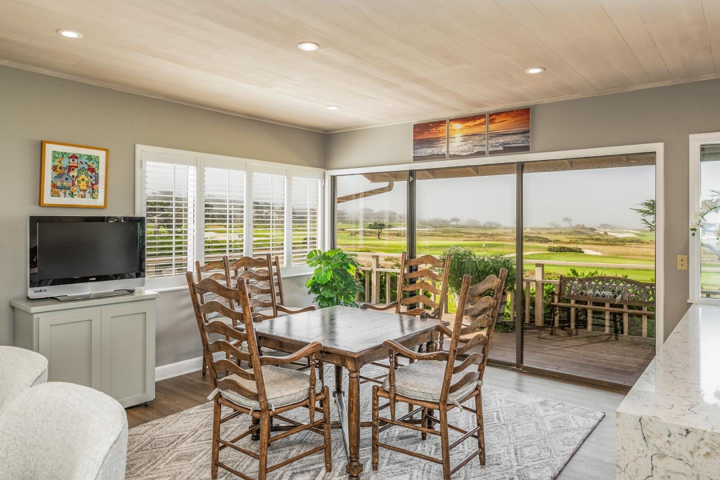 1020 Rodeo Road Pebble Beach, CA 93953 - Photo 17 of 38 a view of a dining room with furniture window and outside view