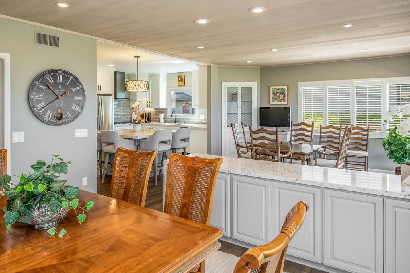 1020 Rodeo Road Pebble Beach, CA 93953 - Photo 20 of 38 a view of a dining room with furniture window and wooden floor
