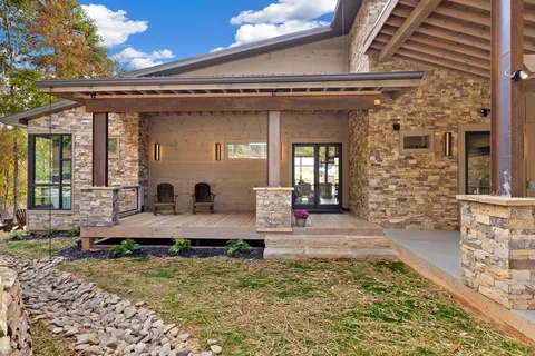 a view of a house with a porch