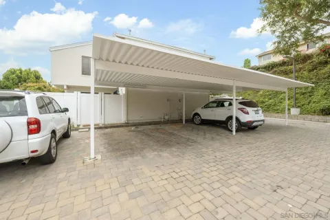 a car parked in front of a building