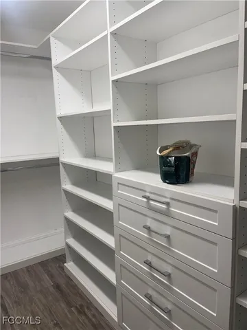 a close view of closet