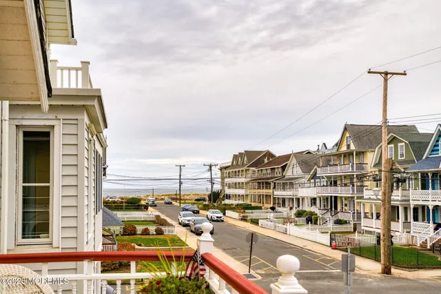 a city view with tall buildings