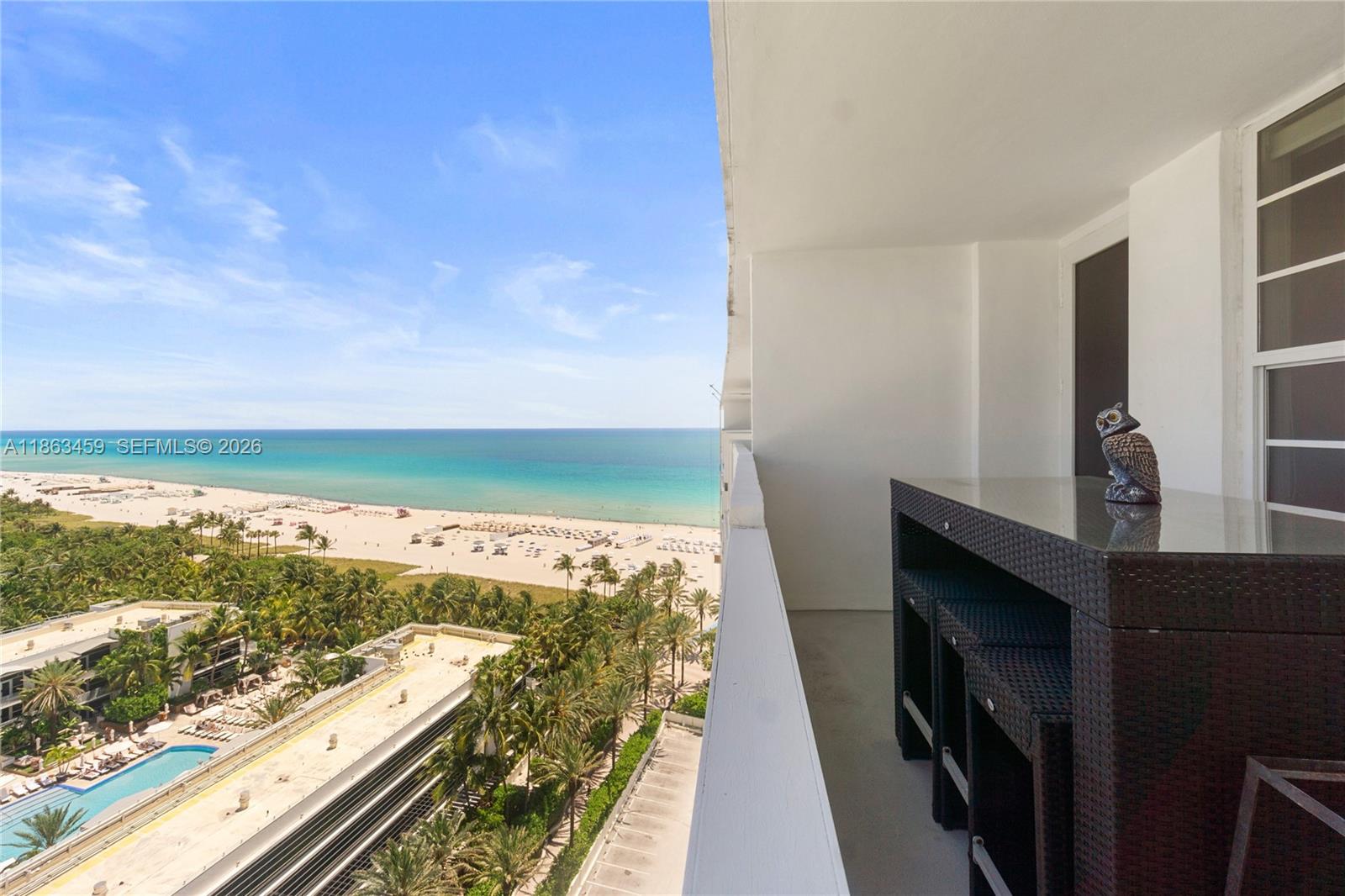 100 Lincoln Road, Unit 1635 Miami Beach, FL 33139 - Photo 2 of 38 a view of balcony with ocean view