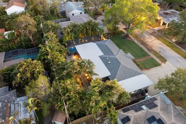a view of street with houses in the background