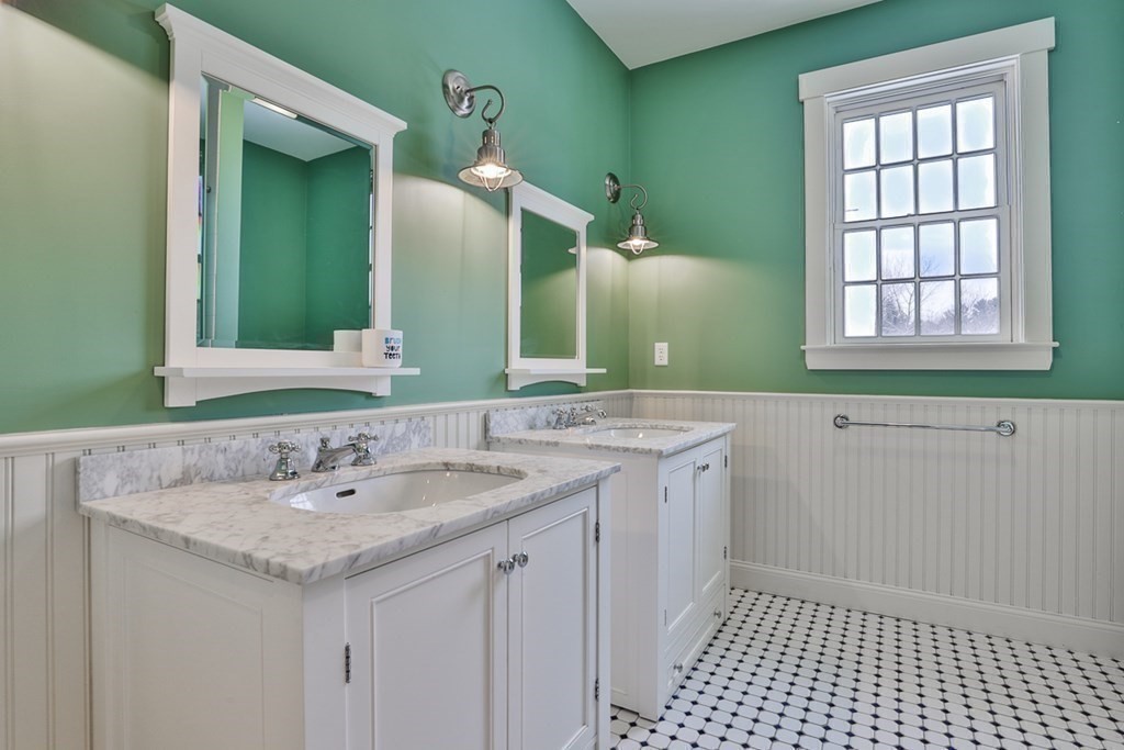 339 Stow Road Harvard, MA 01451 - Photo 28 of 40 a bathroom with a granite countertop sink and a mirror