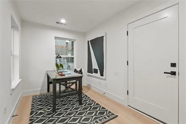 a room with furniture