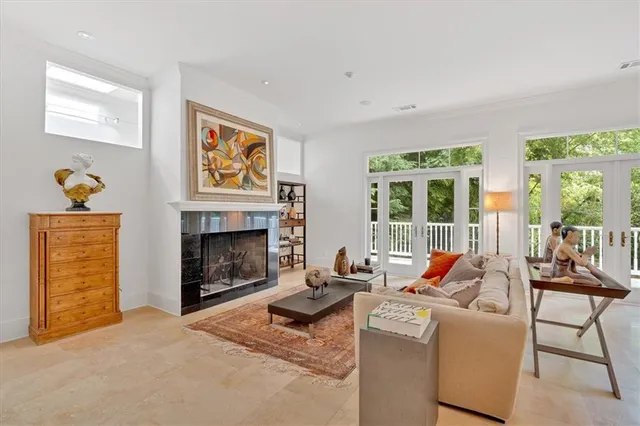 a view of a city with tall buildings