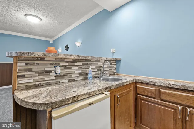 a view of a kitchen counter top space