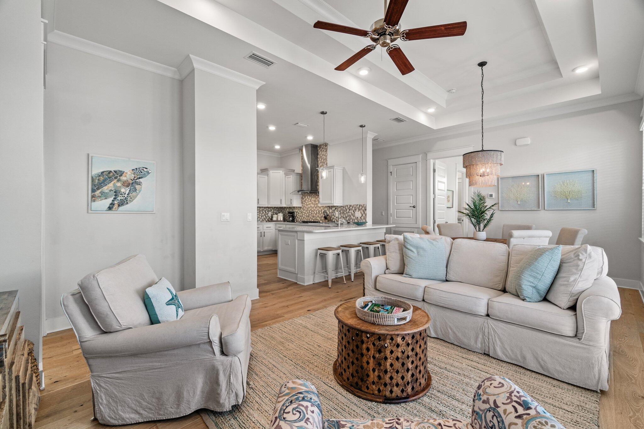 89 Pine Lands Loop Inlet Beach, Unit C Inlet Beach, FL 32461 - Photo 5 of 65 a living room with furniture and kitchen view