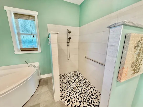 a view of a backyard with a garden