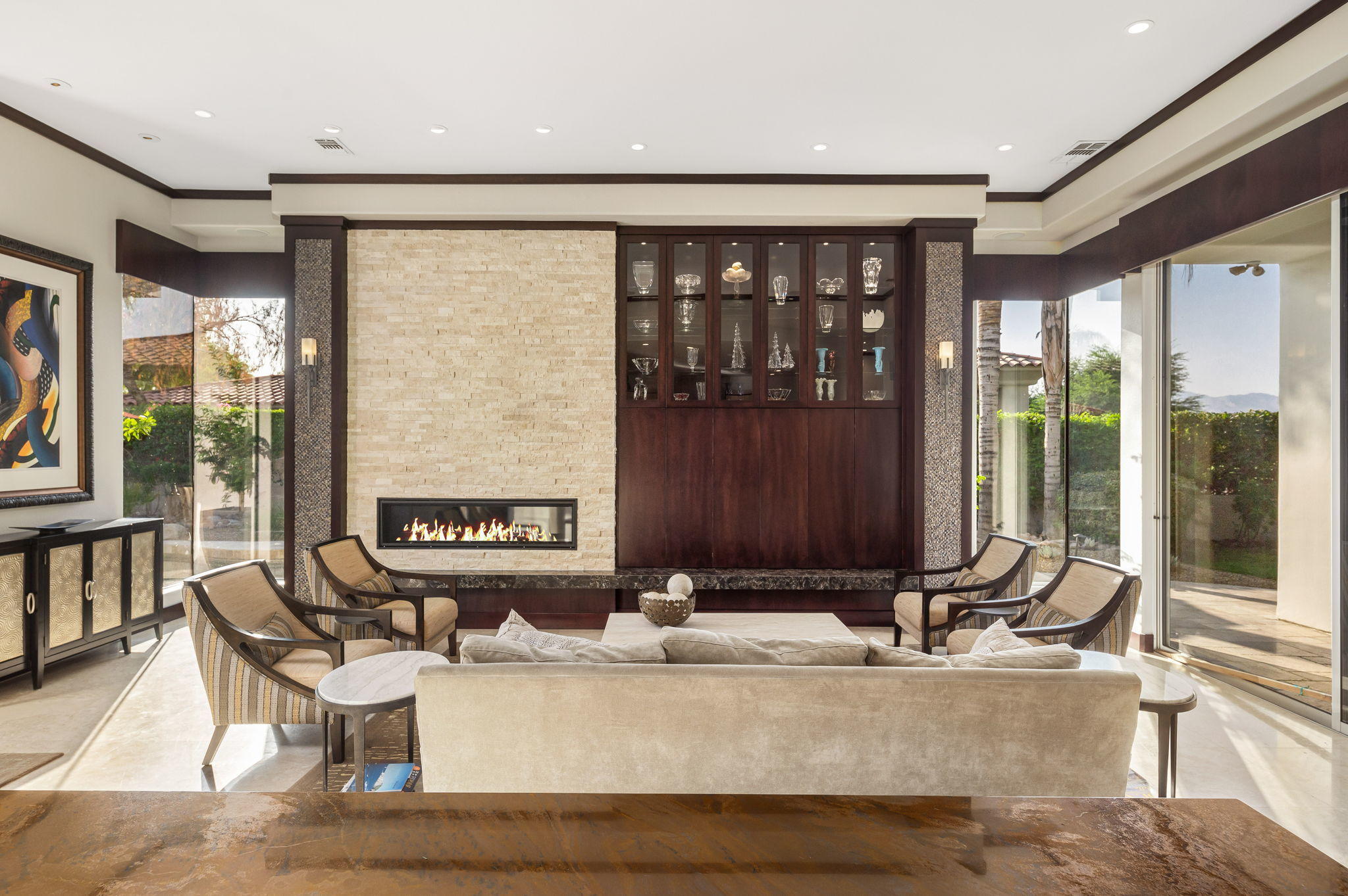 202 Loch Lomond Road Rancho Mirage, CA 92270 - Photo 8 of 47 a view of a living room with furniture and floor to ceiling window