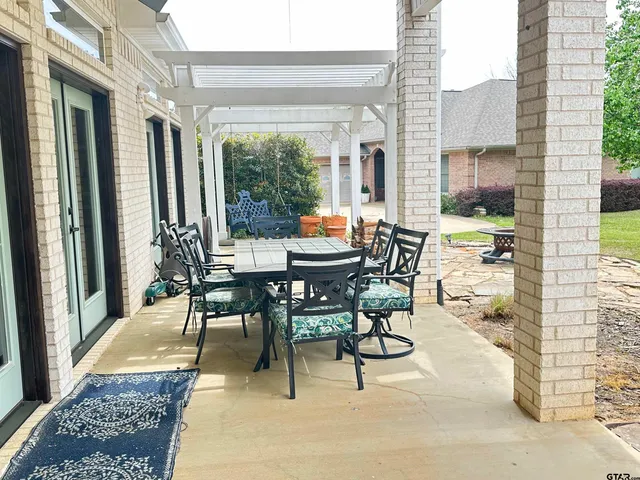 a view of open space in the front of house