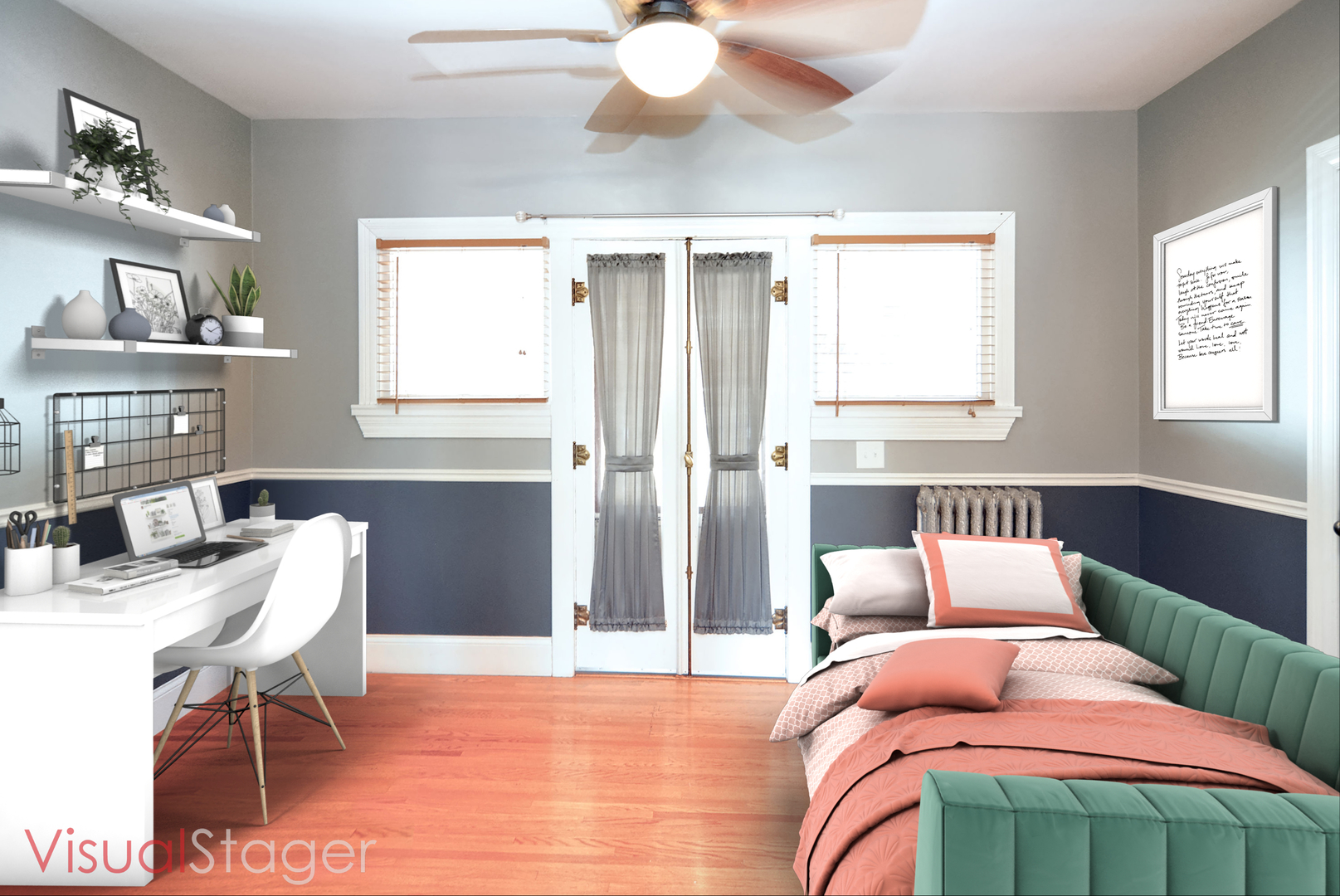 372 North Spring Street Elgin, IL 60120 - Photo 9 of 28 a bedroom with a bed and a table in it