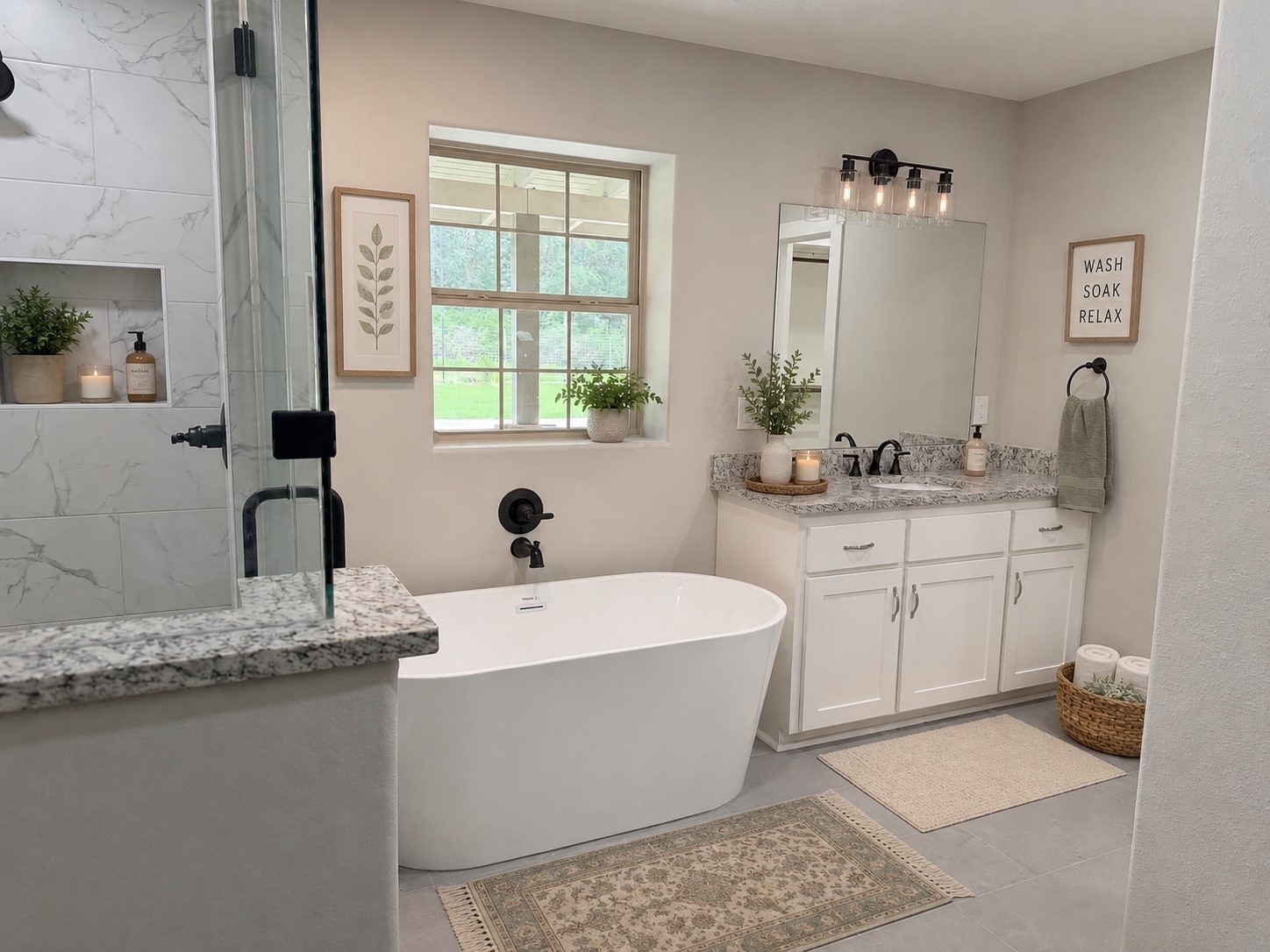 335 Walding Road Livingston, TX 77351 - Photo 10 of 19 Master Bath with custom shower and 2 vanities