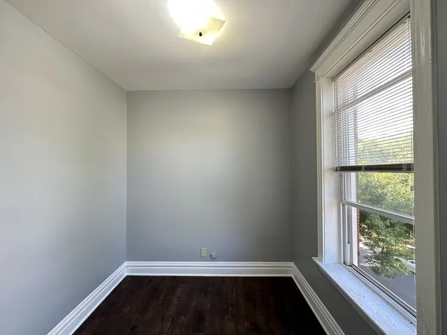 a view of small space with a window