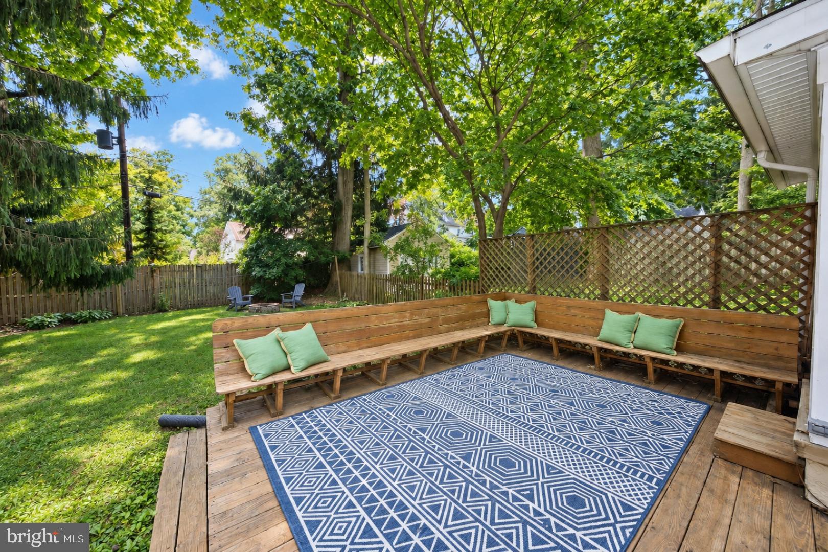 131 Biddle Road Paoli, PA 19301 - Photo 37 of 42 Rear Deck with Built-in Seating