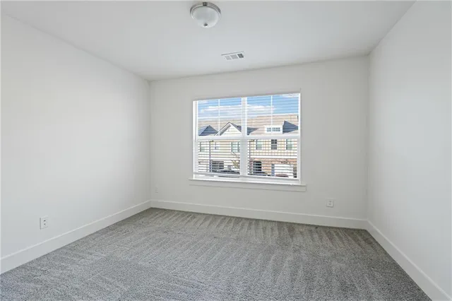 an empty room with a window