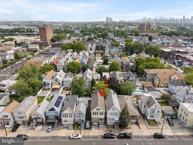 an aerial view of a city