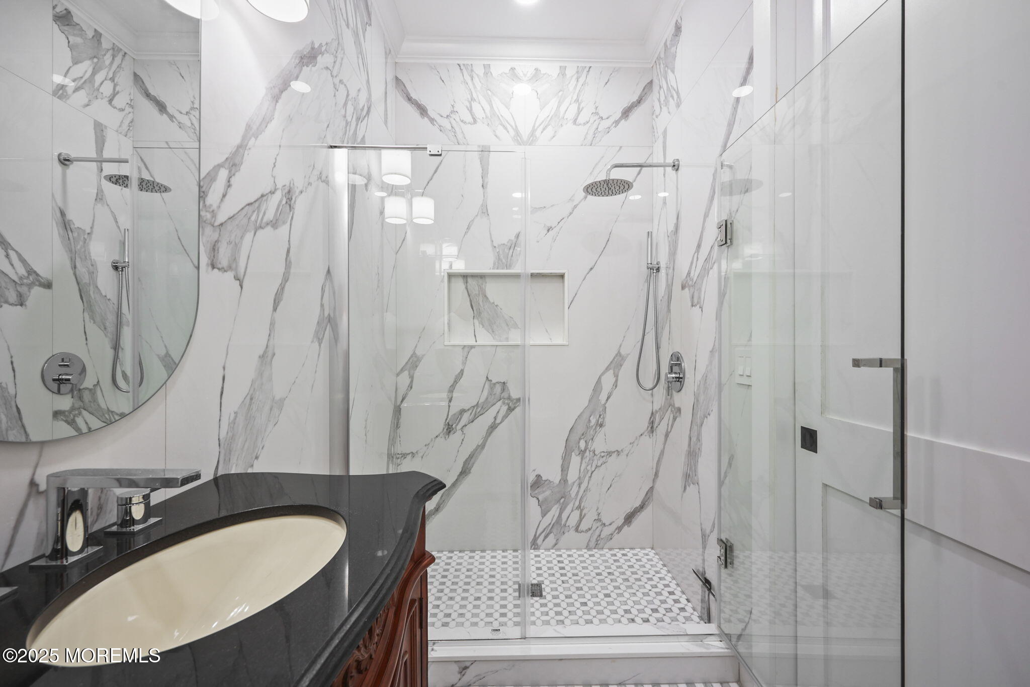 422 Green Grove Road Asbury Park, NJ 07712 - Photo 43 of 82 a bathroom with a sink and a mirror