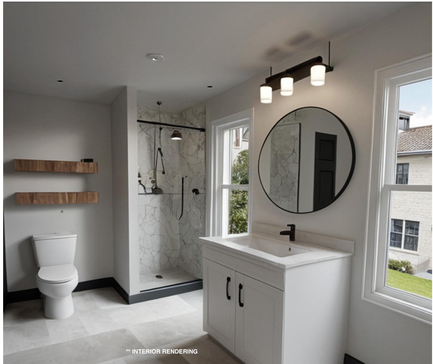 1850 North Warren Avenue Milwaukee, WI 53202 - Photo 18 of 25 Rendering - Back House Full Bath + Laundry Room