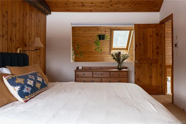 a front view of a house with a couch