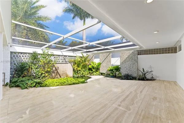 a view of a garden