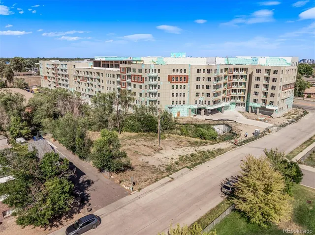 a view of a city with tall buildings