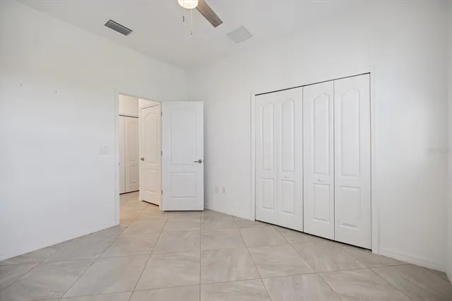 an empty room with a natural light