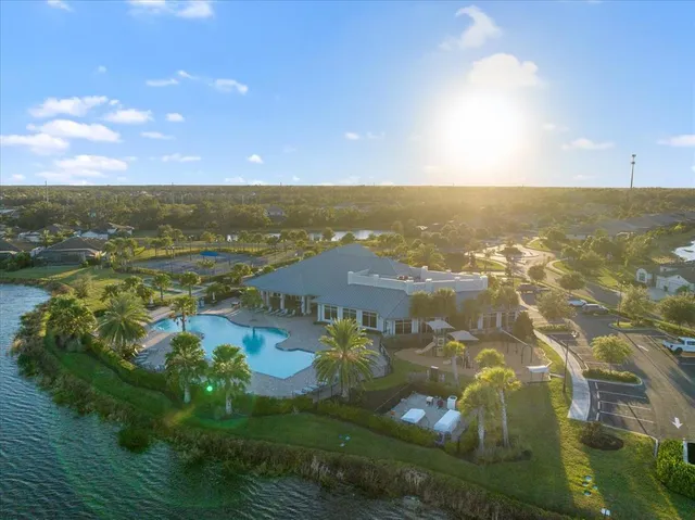 a view of a water with outside space