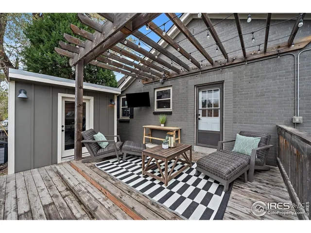 a outdoor living space with furniture