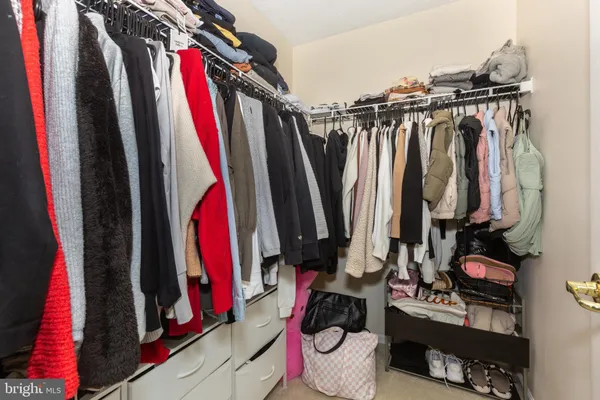 a view of a walk in closet