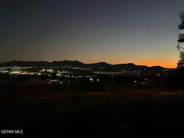 a view of city and mountain