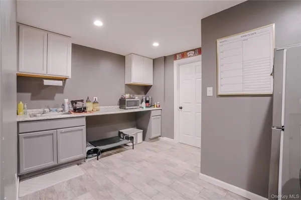 a workspace with a large window