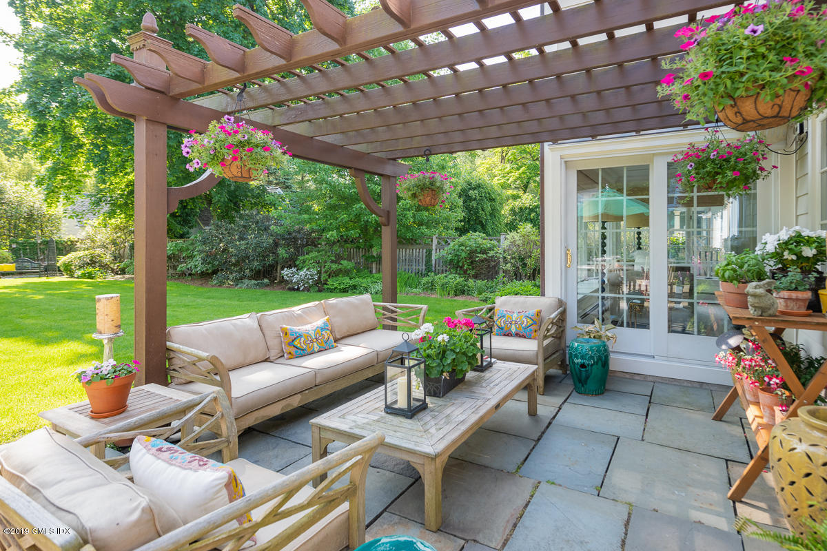 23 Maher Avenue Greenwich, CT 06830 - Photo 43 of 51 a patio with patio lots of furniture and garden