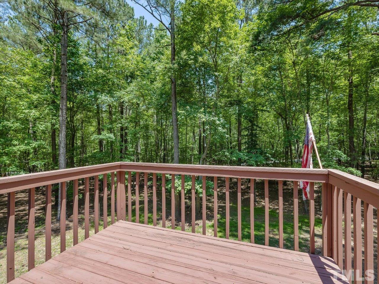 261 Ridge View Pittsboro, NC 27312 - Photo 31 of 57 a balcony with wooden floor and fence