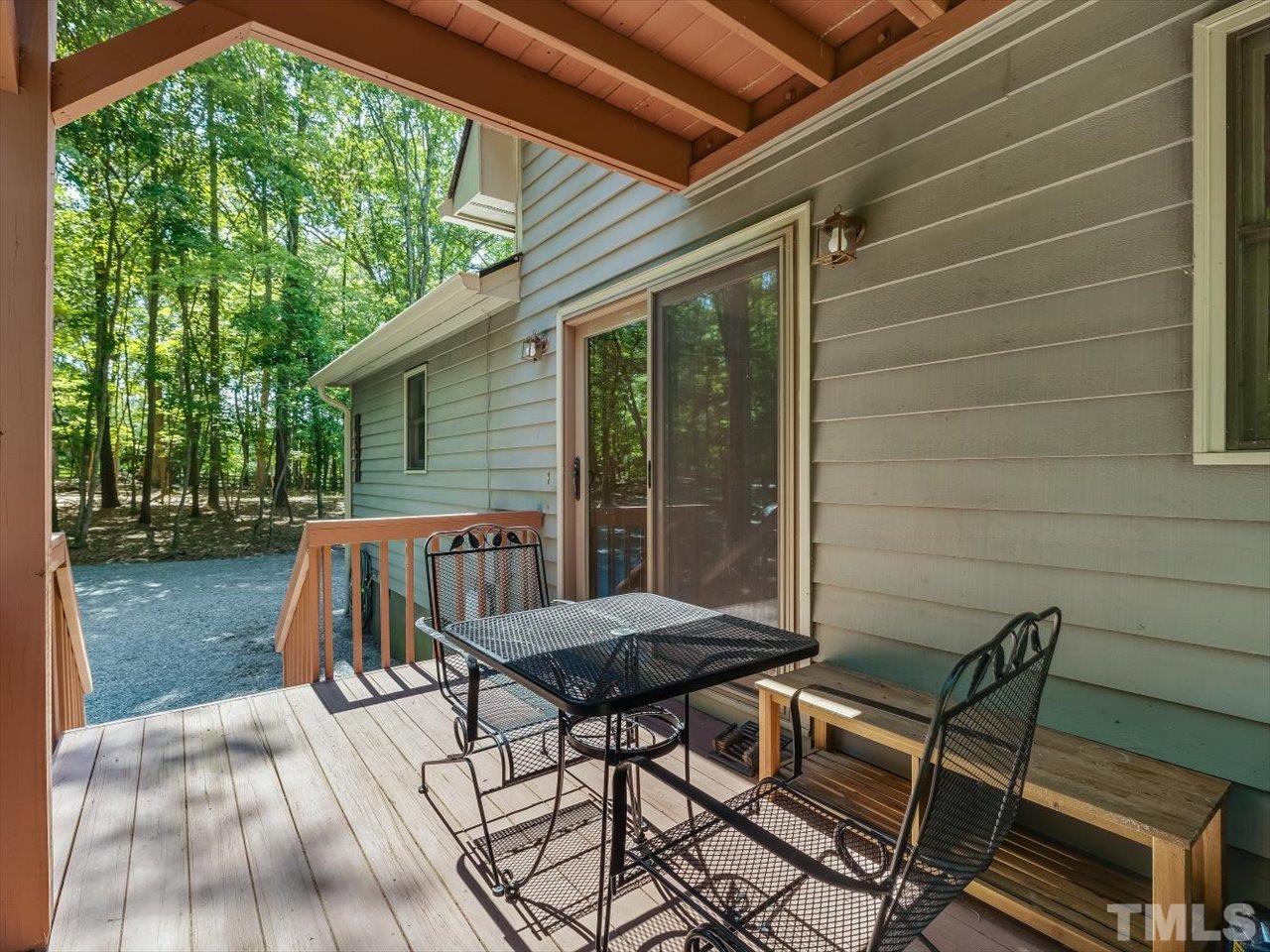 261 Ridge View Pittsboro, NC 27312 - Photo 34 of 57 a view of backyard with outdoor seating and plants