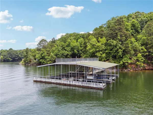 a view of a house with a lake view