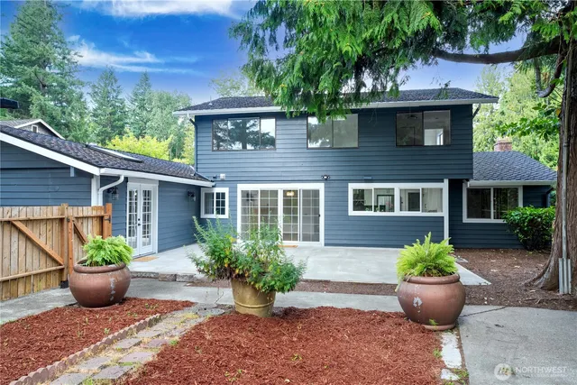 a view of a house with a patio