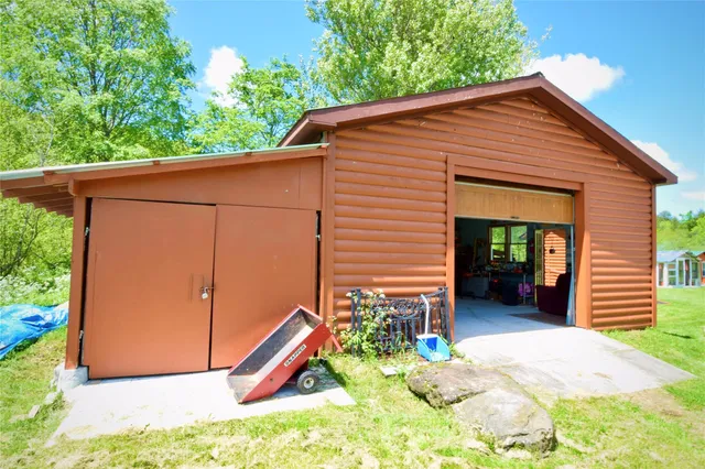 a view of a storage in a room