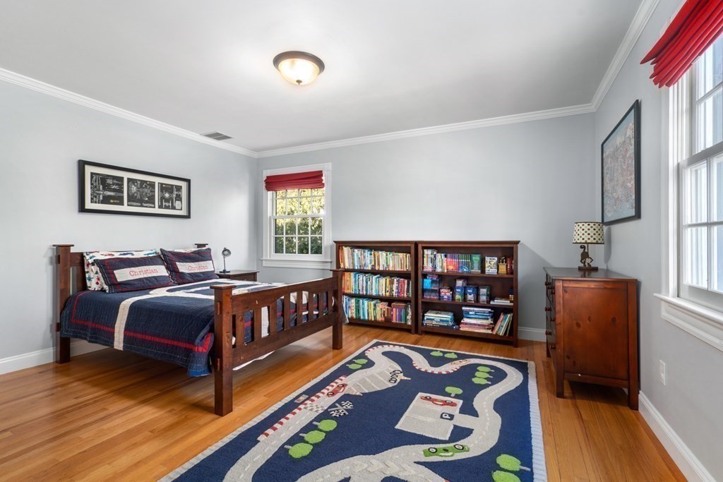 77 Monadnock Road Wellesley, MA 02481 - Photo 30 of 39 a bedroom with furniture and a wooden floor