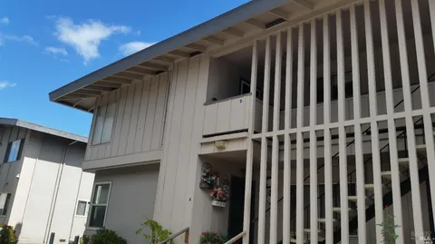 a view of a wooden door