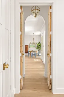 a view of an entryway with a window