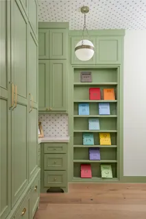 a room with closet and window